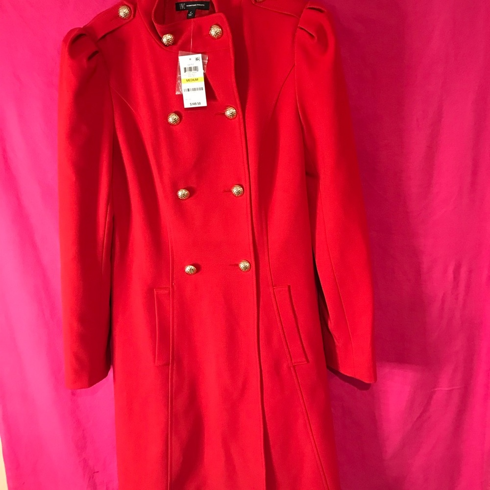 INC DOUBLE BREASTED/ PUFF SLEEVE COAT